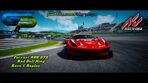 Assetto Corsa Gameplay Ferrari 488 Gt3 Red Bull Ring Youtube