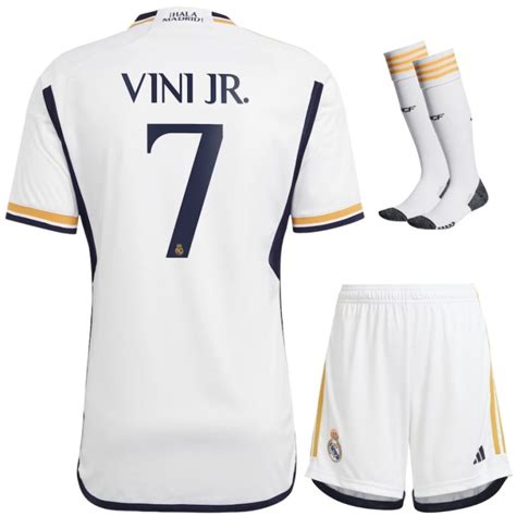 Real Madrid Primera Equipación Infantil Camiseta 2023 2024 Vini Jr FSPRO