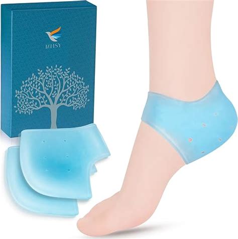 MHSY Gel Fersenpolster 2 Stück Fersenschutz Silikon Pads Ferse Socken