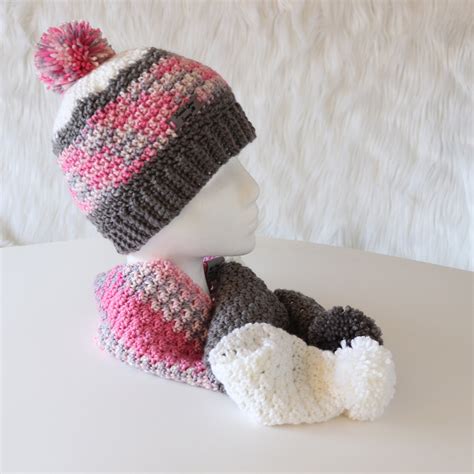 Kids Hat and Scarf Pom Hats for Kids Scarves With Poms Boys - Etsy