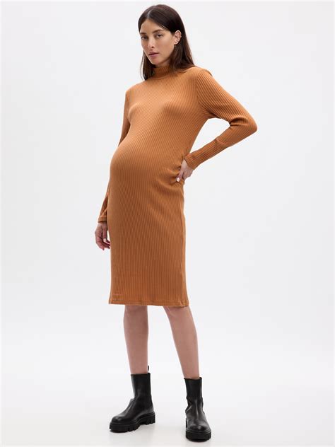 Maternity Rib Midi Sweater Dress Gap