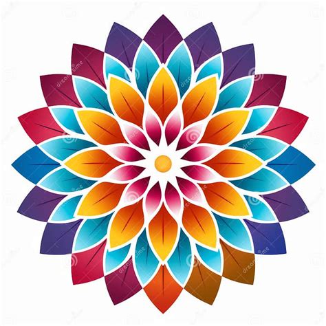 Colorful Mandala Flower Vector Illustration With Vibrant Gradients