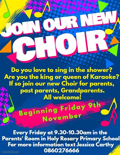 choir poster 1 - Holy Rosary Primary SchoolHoly Rosary Primary School