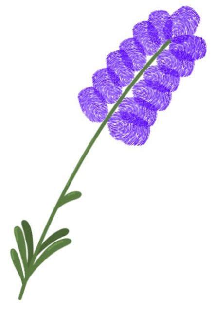 A Purple Flower With Green Stems On A White Background