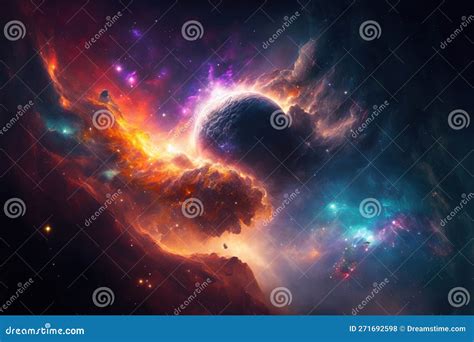 Galaxy, Supernova, Universe Wallpaper. Beautiful Colorful Cosmic Abstract Background Stock ...