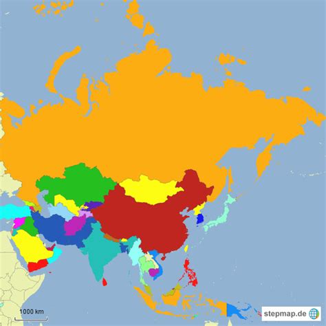 StepMap Asien Landkarte für Asien