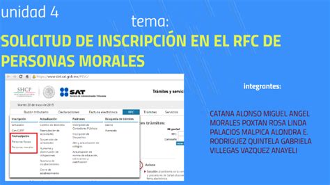 Solicitud De InscripciÓn En El Rfc De Personas Morales By Miguel Angel