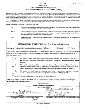 Fillable Online P FULL ENVIRONMENTAL ASSESSMENT FORM L Fax Email