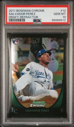 Bowman Chrome Draft Salvador Perez Rc Rookie Refractor Royals