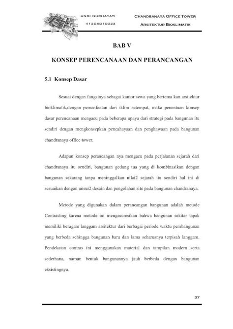 PDF BAB V KONSEP PERENCANAAN DAN PERANCANGANteknikarsitektur Ft