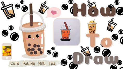 How To Draw Cute Boba Bubble Tea Easy Step By Step Cute Boba