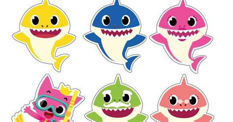 tubete baby shark para imprimir Decoração festa menino Bebê tubarão