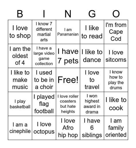 T3404 B I N G O Bingo Card