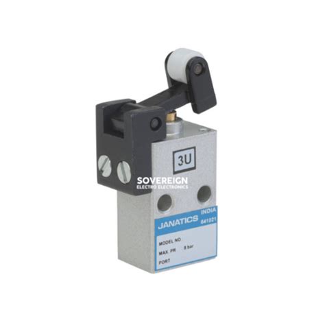 Janatics DP242R70 3 2 NC Roller Lever Valve M5 Sovereign Pneumatics