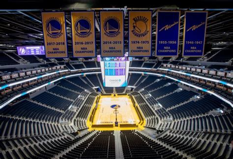 Photos The Scoreboard At The Golden State Warriors Chase Center Is As