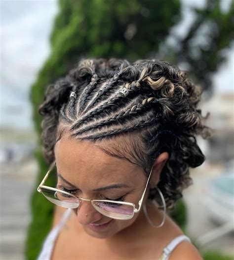 Trança Meia Cabeça Cabelo Curto - 40 fotos de trança nagô em cabelo curto para arrasar no penteado e ...
