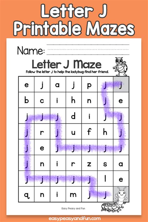 Letter J Mazes Easy Peasy And Fun Membership