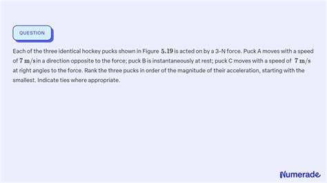 Solved Each Of The Three Identical Hockey Pucks Shown In Figure 5 19 Is