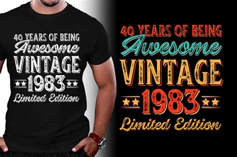 Years Of Being Awesome Vintage Limited Edition Birthday T Shirt