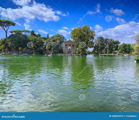 Temple Of Asclepius Situated In The Middle Of The Small Island On The