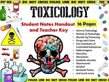 Forensic Science Toxicology Notes Handout And Key TPT