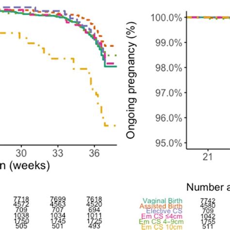 Kaplanmeier Unadjusted Curves Of Spontaneous Preterm Birth A With Download Scientific