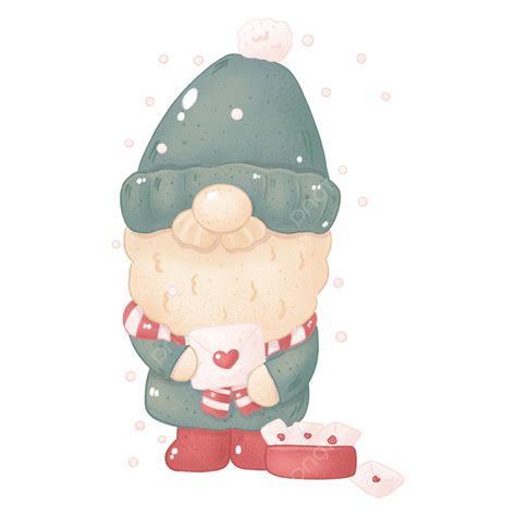 Gnome With Green Hat Hold Christmas Card Gnome Christmas Christmas