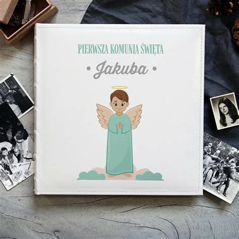 Pierwsza komunia święta chłopiec aniołek Personalizowany Album na