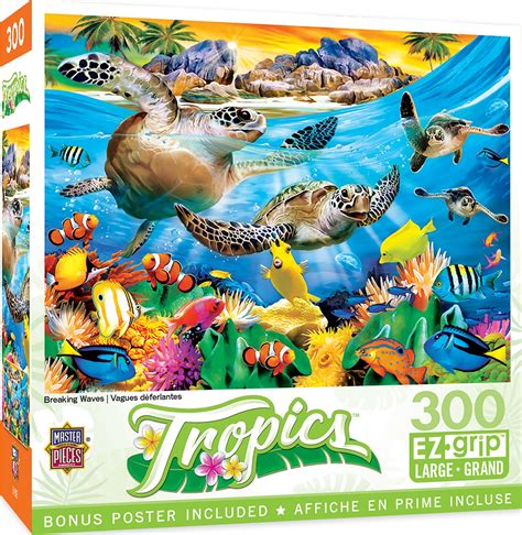 MasterPieces 300 Piece EZ Grip Jigsaw Puzzle Breaking Waves 18 X24