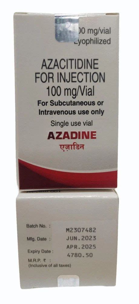 Intas Pharmaceuticals Ltd Azacitidine Mg Injection Storage Store