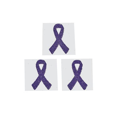 Purple Awareness Ribbon Tattoo Stickers Awareness Ribbons Tattoo Ribbon