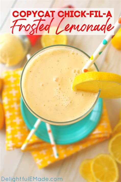 The BEST Copycat Chick Fil A Frosted Lemonade Delightful E Made