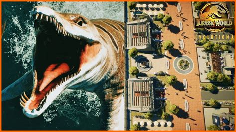 Kronosaurus Lagoon And Relaxing Plaza Jurassic World Evolution 2 Our Sandbox Park Part 7 Youtube