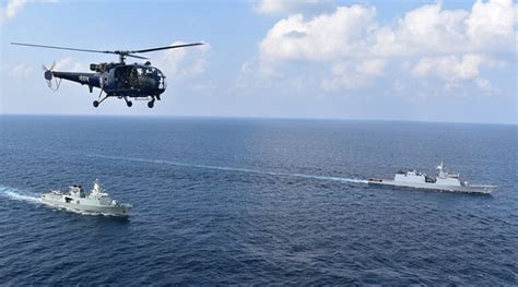 INS Trikand INS Sumitra Participate In Exercise Naseem Al Bahr