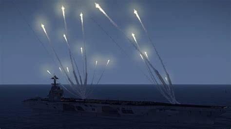 ArmA 3 Anti Air Missile System SAM In Action Aircraft Carrier