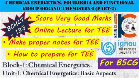 Bscg Online Lecture Bchct Part Block Chemical Energetics