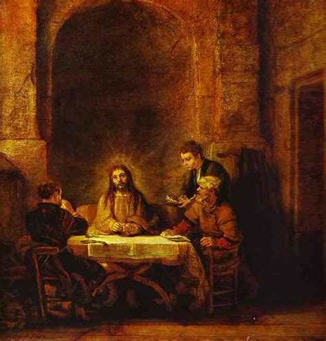 Museu De Reproduções De Arte A ceia em Emaús por Rembrandt Van Rijn