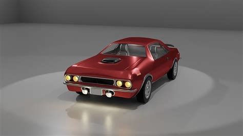 Red Car free 3D model animated | CGTrader