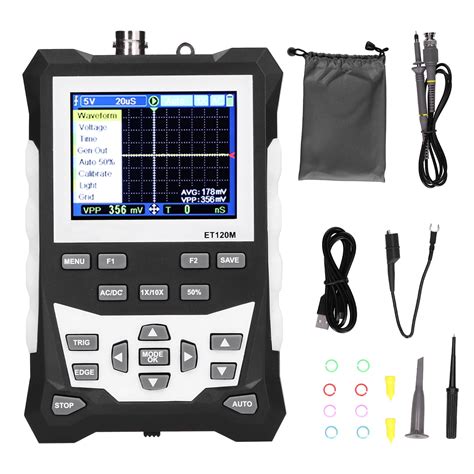 ET120M HandHeld Oscilloscope Portable 120MHZ Colorful Digital