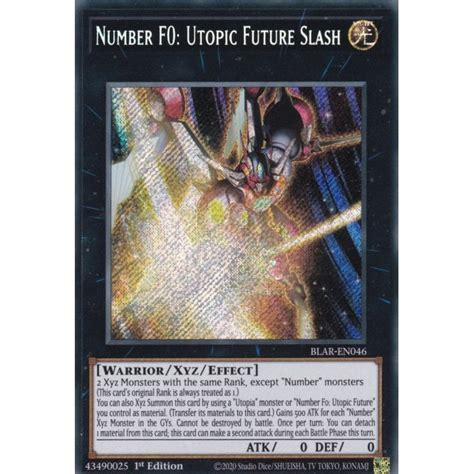 Blar En046 Number F0 Utopic Future Slash Secret Rare Blar En046