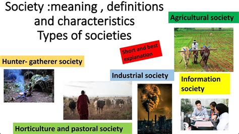 What Is Society Types Of Society Youtube