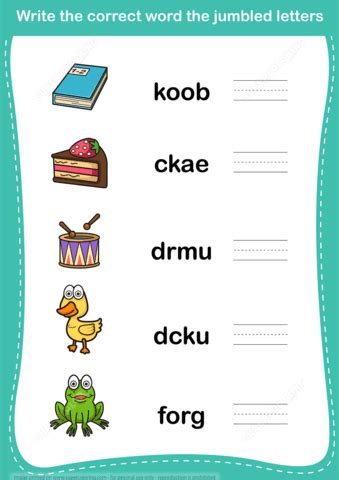 Unscramble Word Worksheet Copy Free Printable Puzzle Games