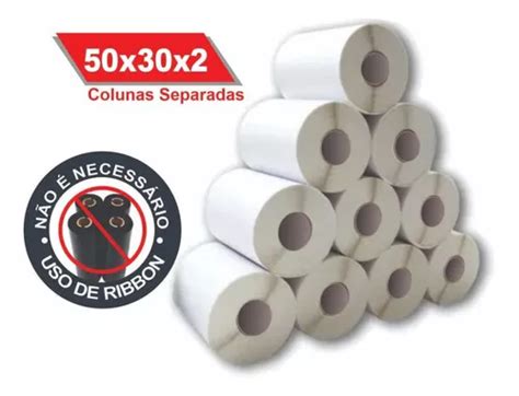 Etiqueta térmica de 10 rollos 50x30 2 columnas Elgin Zebra L42