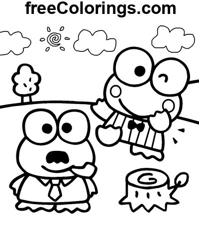 Keroppi Et Papa Coloriages Gratuits Imprimer