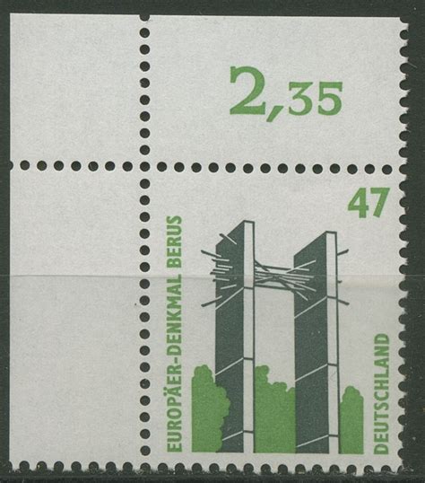 Bund 1997 Sehenswürdigkeiten SWK 1932 Ecke 1 postfrisch Briefmarken