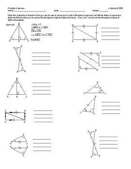 Geometry Chapter Review Triangle Congruence By Justin Roche TpT