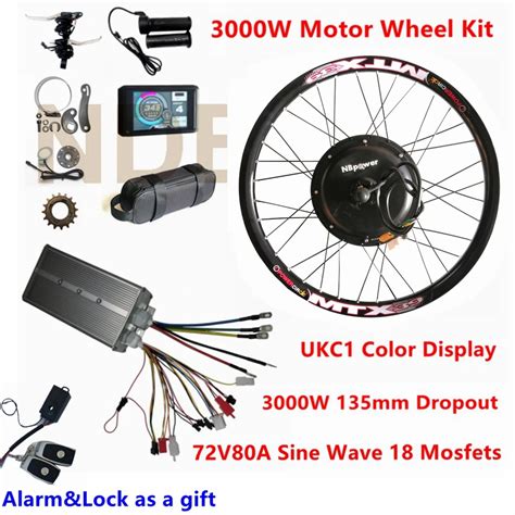 NBpower 135mm Dropout 90km H Max Speed Electric Bike Motor Wheel Kit