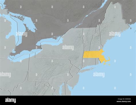 Mappa Fisica Del Massachusetts Immagini E Fotografie Stock Ad Alta