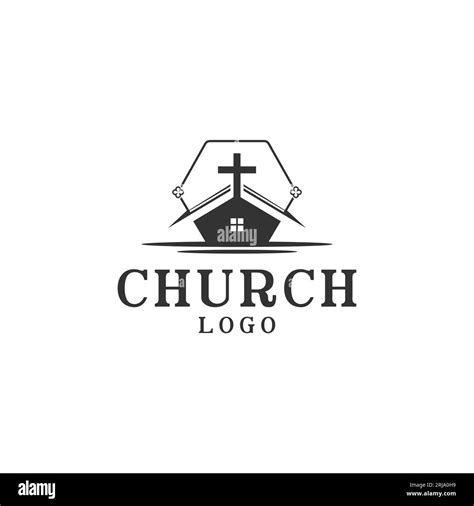 Christian Church Jesus Cross Gospel Logo Design Stock Vector Image