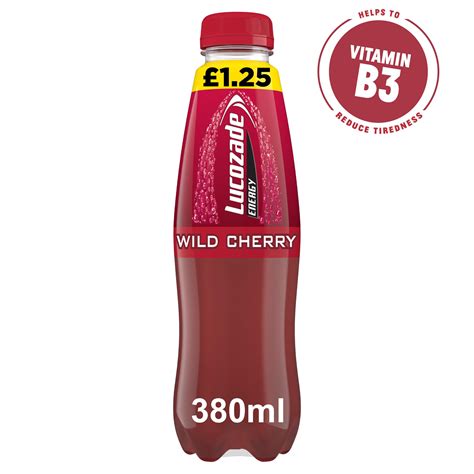 Lucozade Energy Drink Wild Cherry 380ml £125 Pmp Sports And Energy